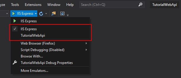 Select how to start running/serving the web-project-application.