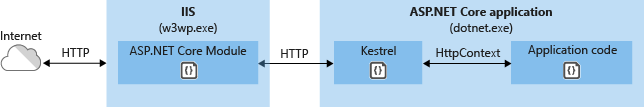 Using IIS Express out-of-process using the Kestrel server.
