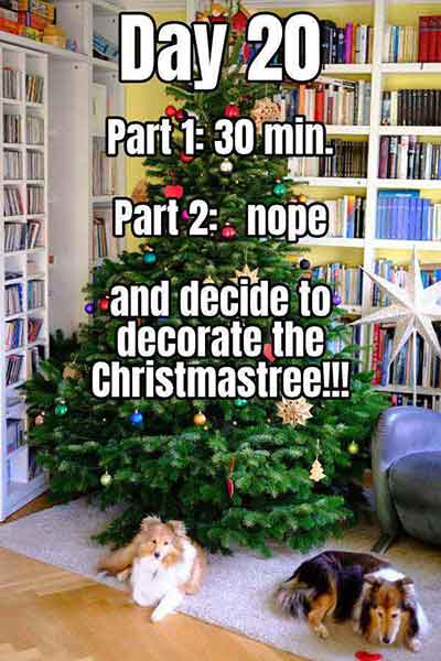 Maybe decorating the tree is a better choice.